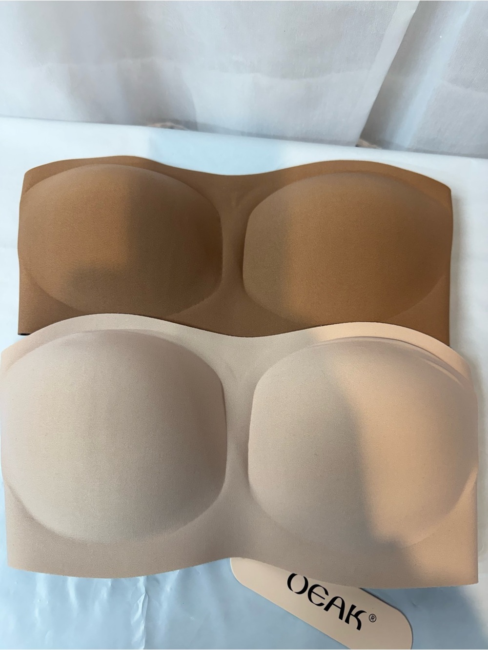 Brown and Nude NWT OEAK Strapless Bras with No Underwire 2/$20